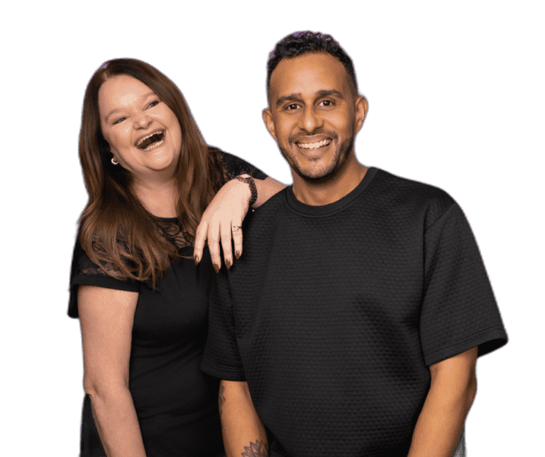 Jo & Sparky, presenter of Jo & Sparky's Weekend Brunch