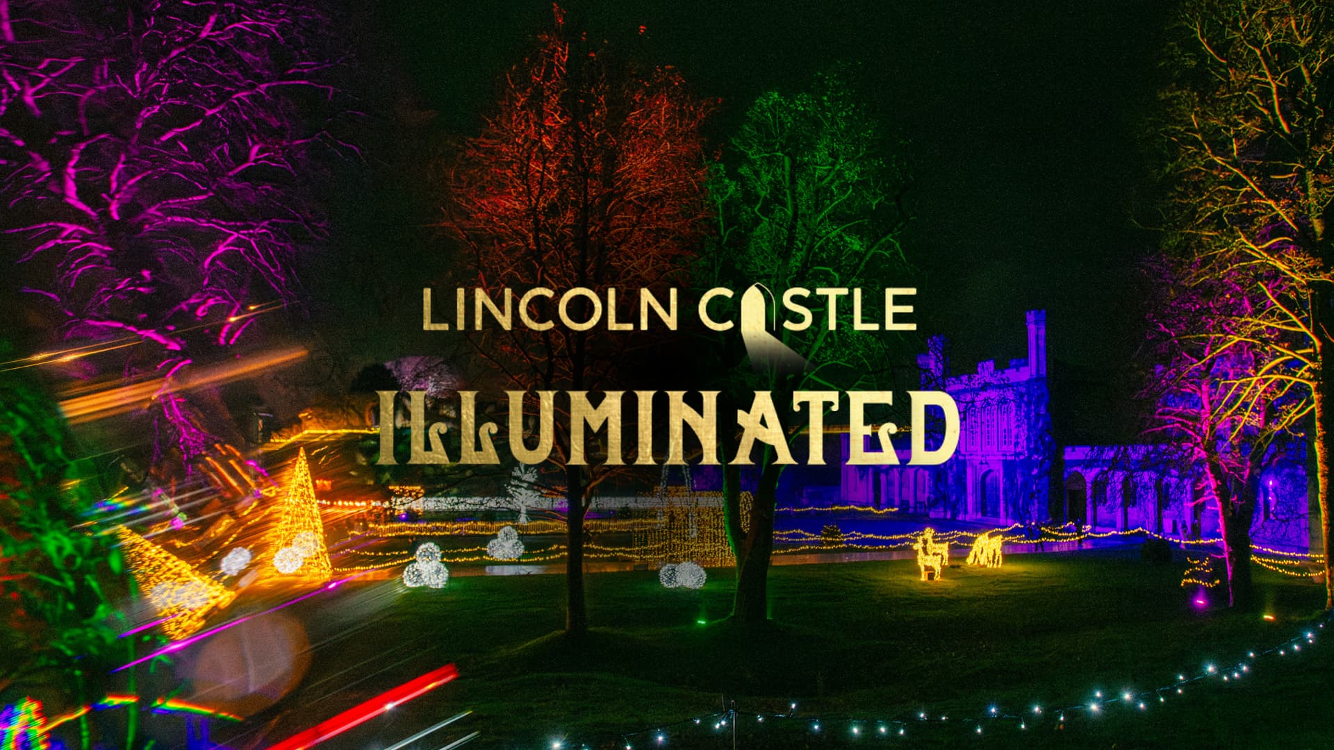 Lincoln Castle lit up for Christmas