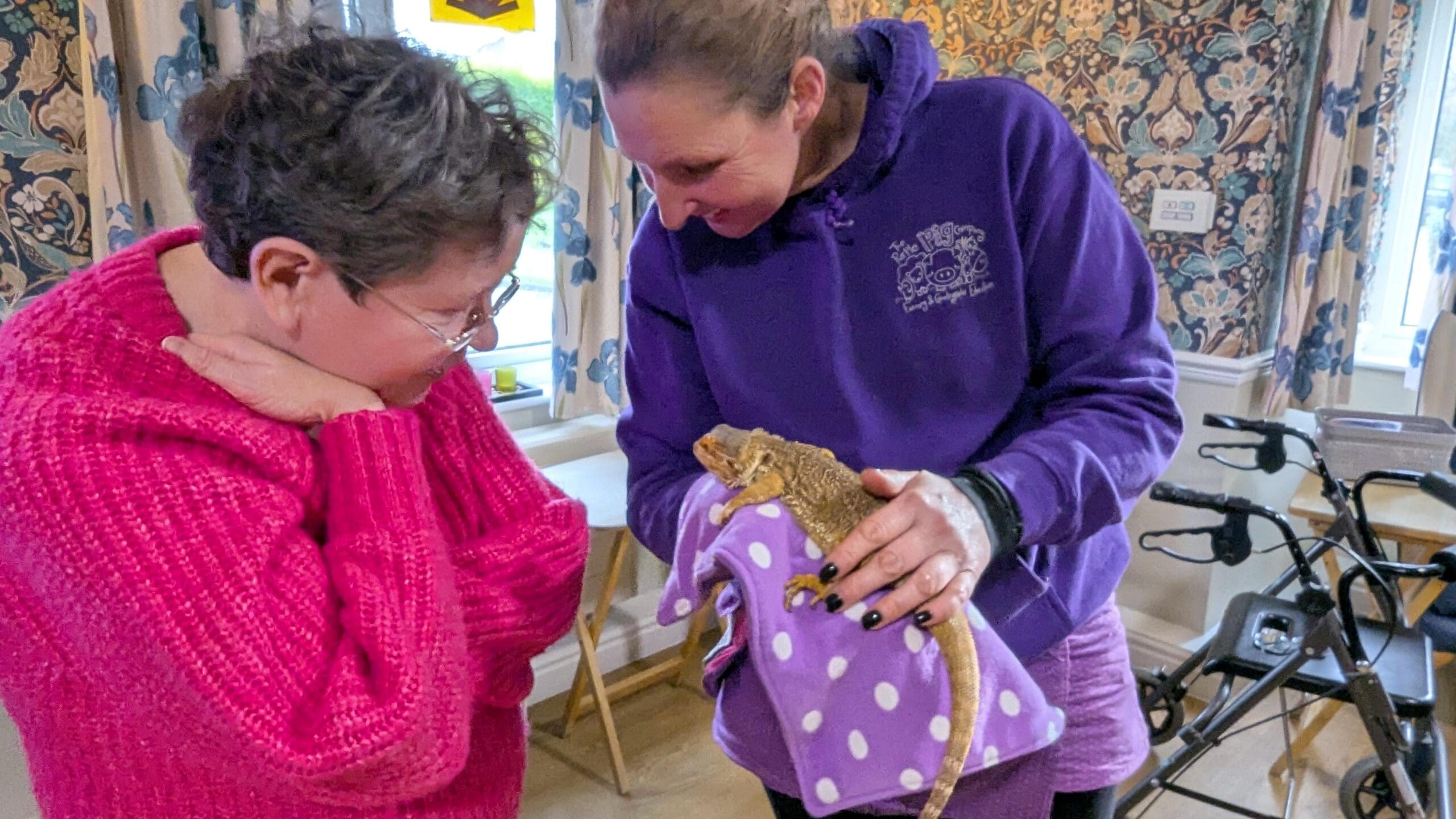 Christmas animal therapy visit brings joy to Brigg care home